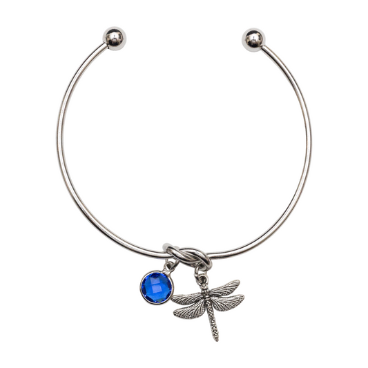 Personalised Dragonfly Knot Bangle