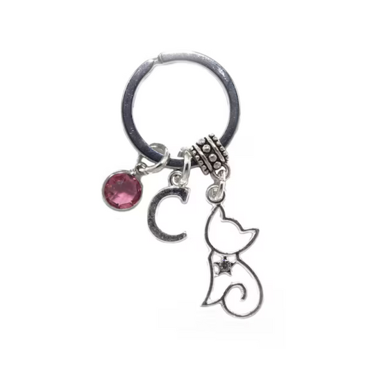 Personalised Cat Keyring
