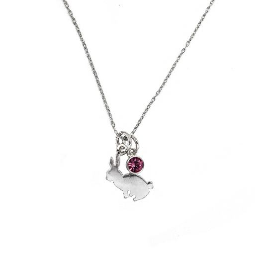 Sterling Silver Personalised Rabbit Necklace