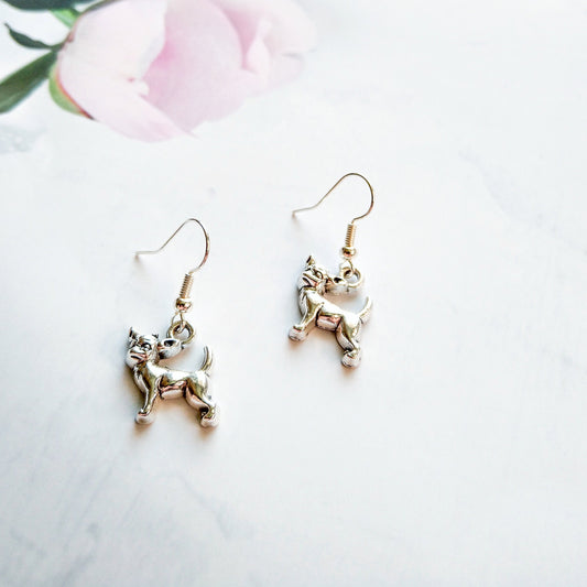 Chihuahua earrings, 925 silver ear wires, women's jewellery, dog owners gift