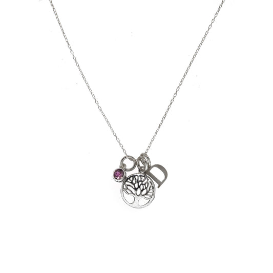 Sterling Silver Personalised Tree Necklace
