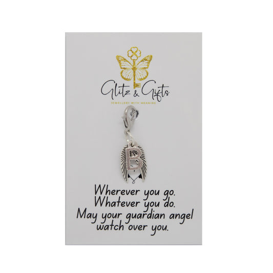 Personalised Angel Wing Clip on Charms