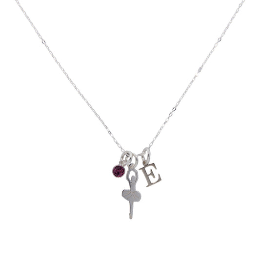 Sterling Silver Personalised Ballet Dancer Necklace