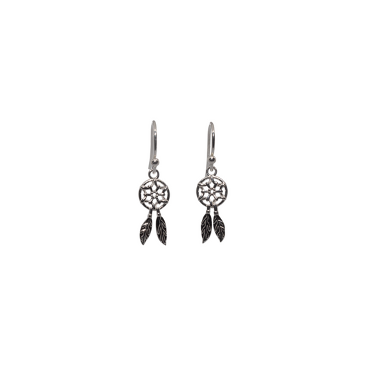 Sterling Silver Dreamcatcher Earrings