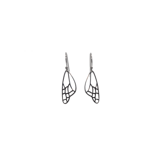 Sterling Silver Butterfly Wing Earrings