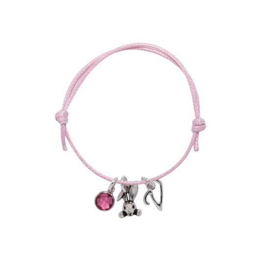 Personalised Bunny Rabbit Cord Bracelet