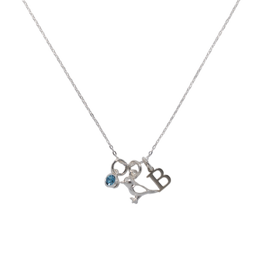 Sterling Silver Personalised Sparrow Bird Necklace