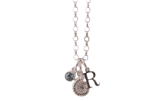 Sterling Silver Personalised Ammonite Fossil Bracelet