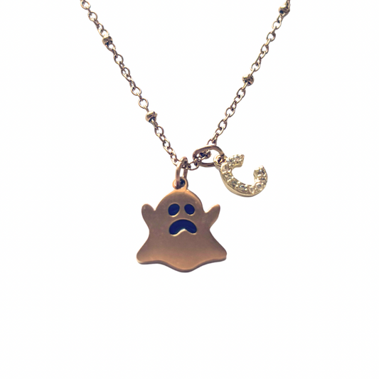 Personalised Ghost Necklace – Halloween Jewellery