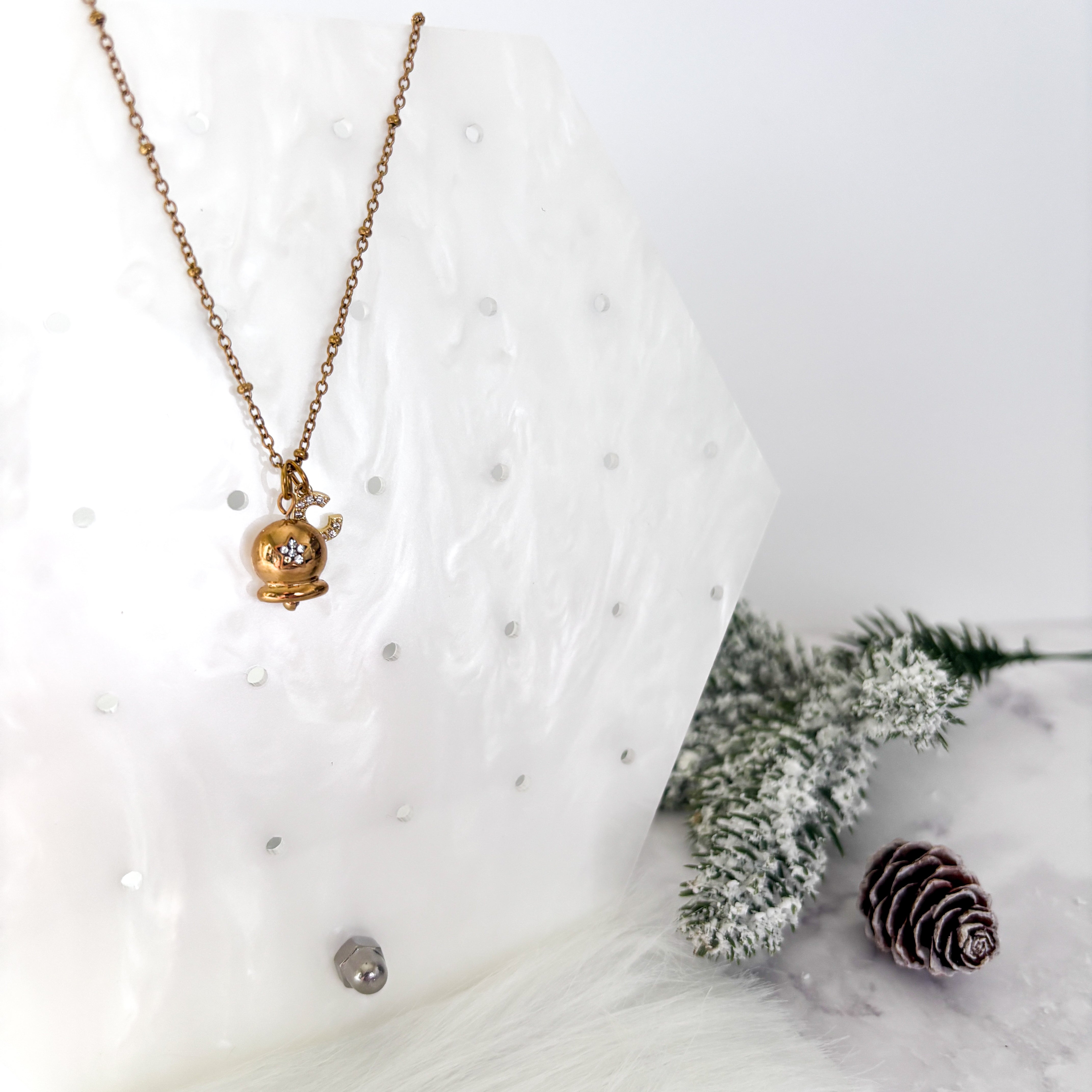 Personalised Festive Christmas Jingle Bell Necklace