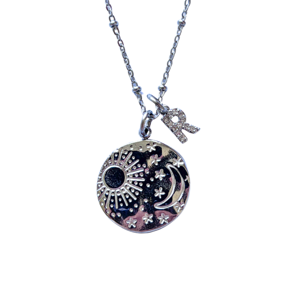 Personalised Sun Moon & Star Necklace – Celestial Jewellery