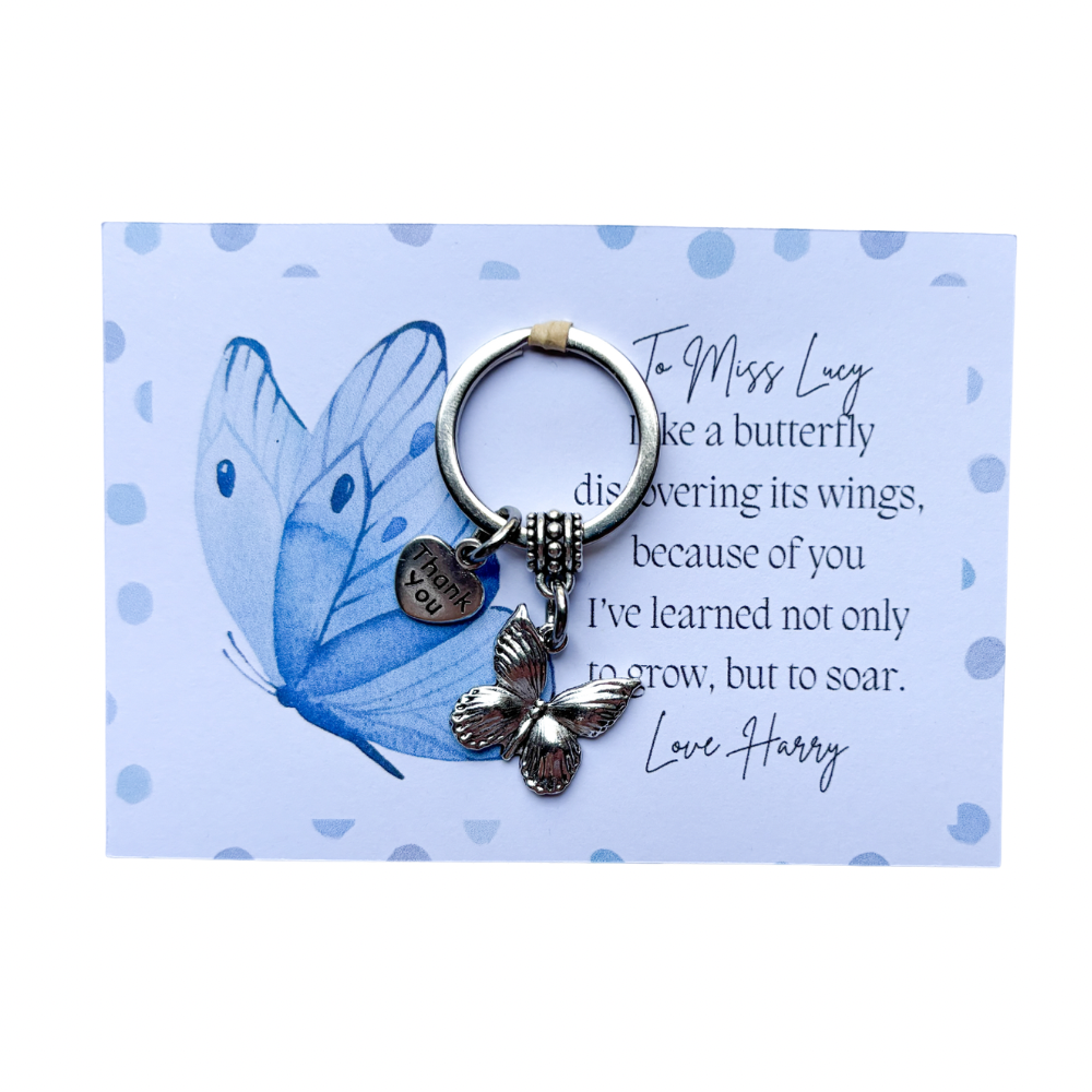 Butterfly Keychain- Personalised Teacher Gifts