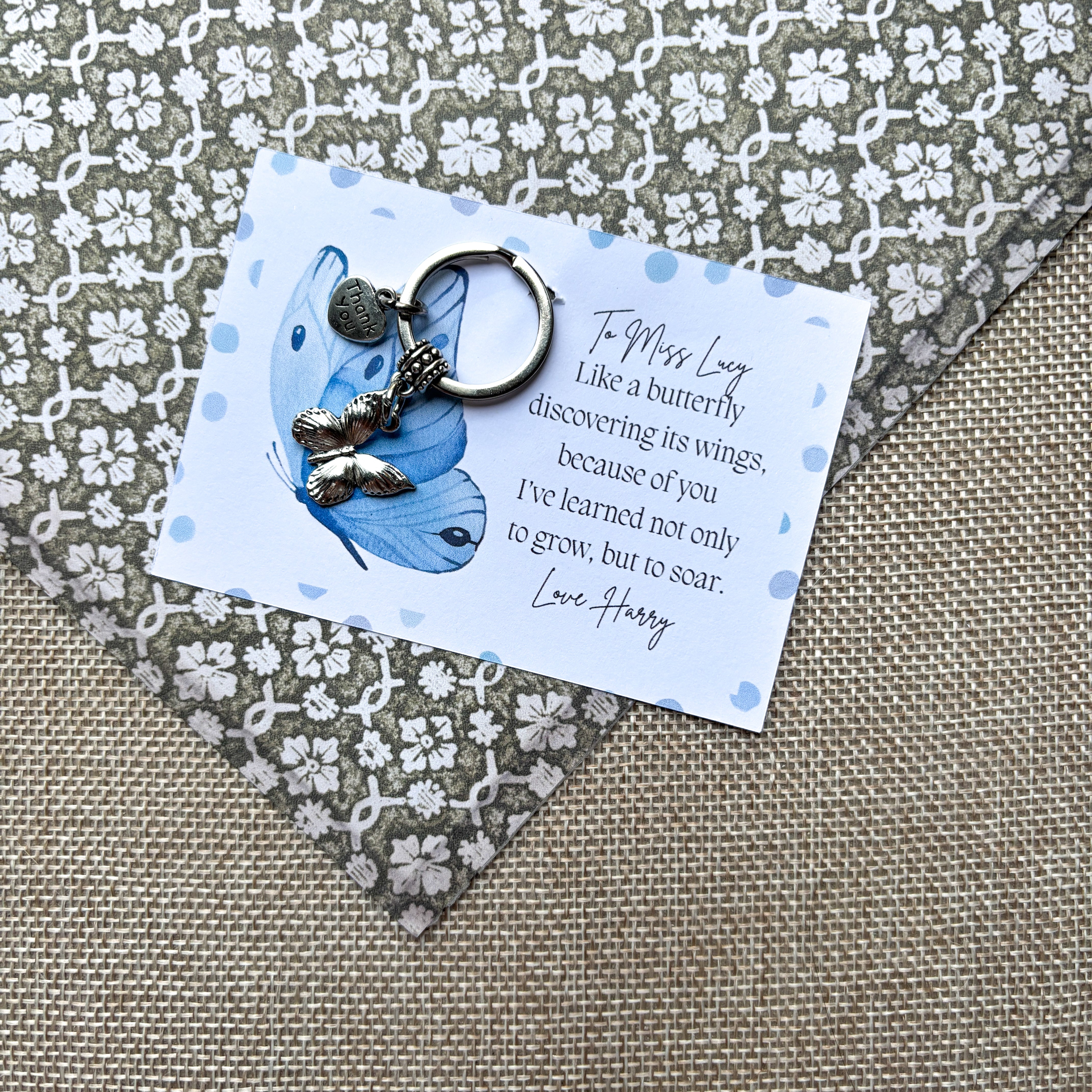 Butterfly Keychain- Personalised Teacher Gifts