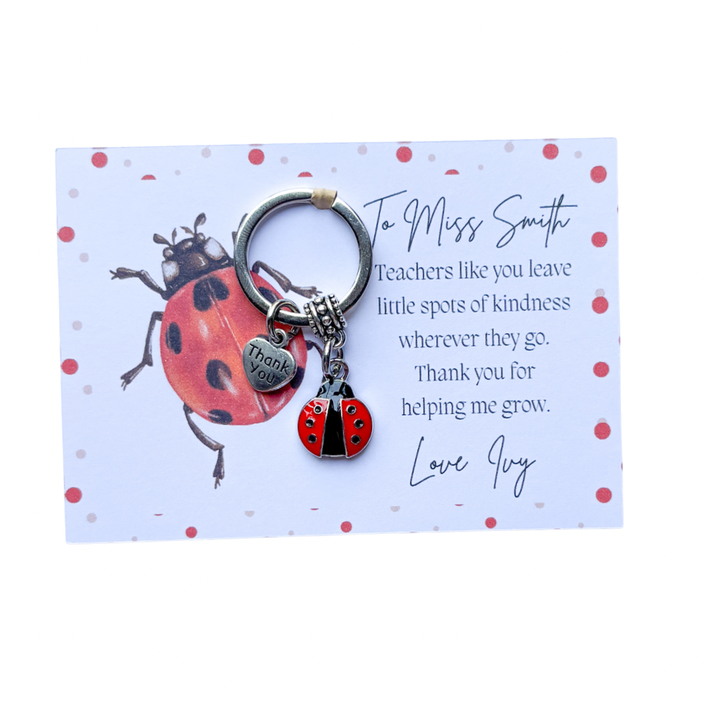 Ladybird Keychain- Personalised Teacher Gifts