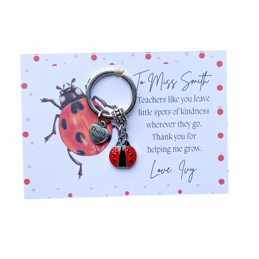 Ladybird Keychain- Personalised Teacher Gifts