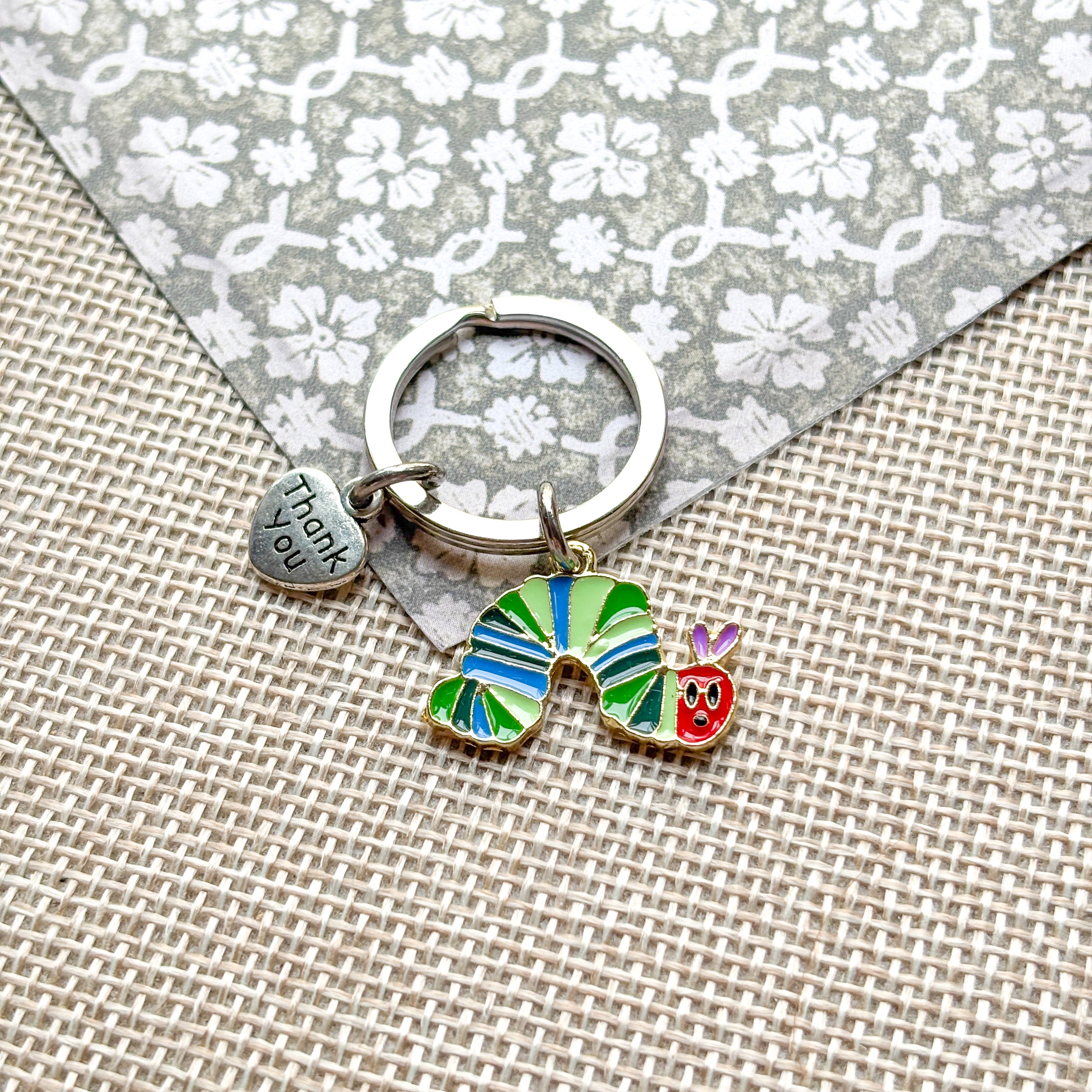 Caterpillar Keychain- Personalised Teacher Gifts