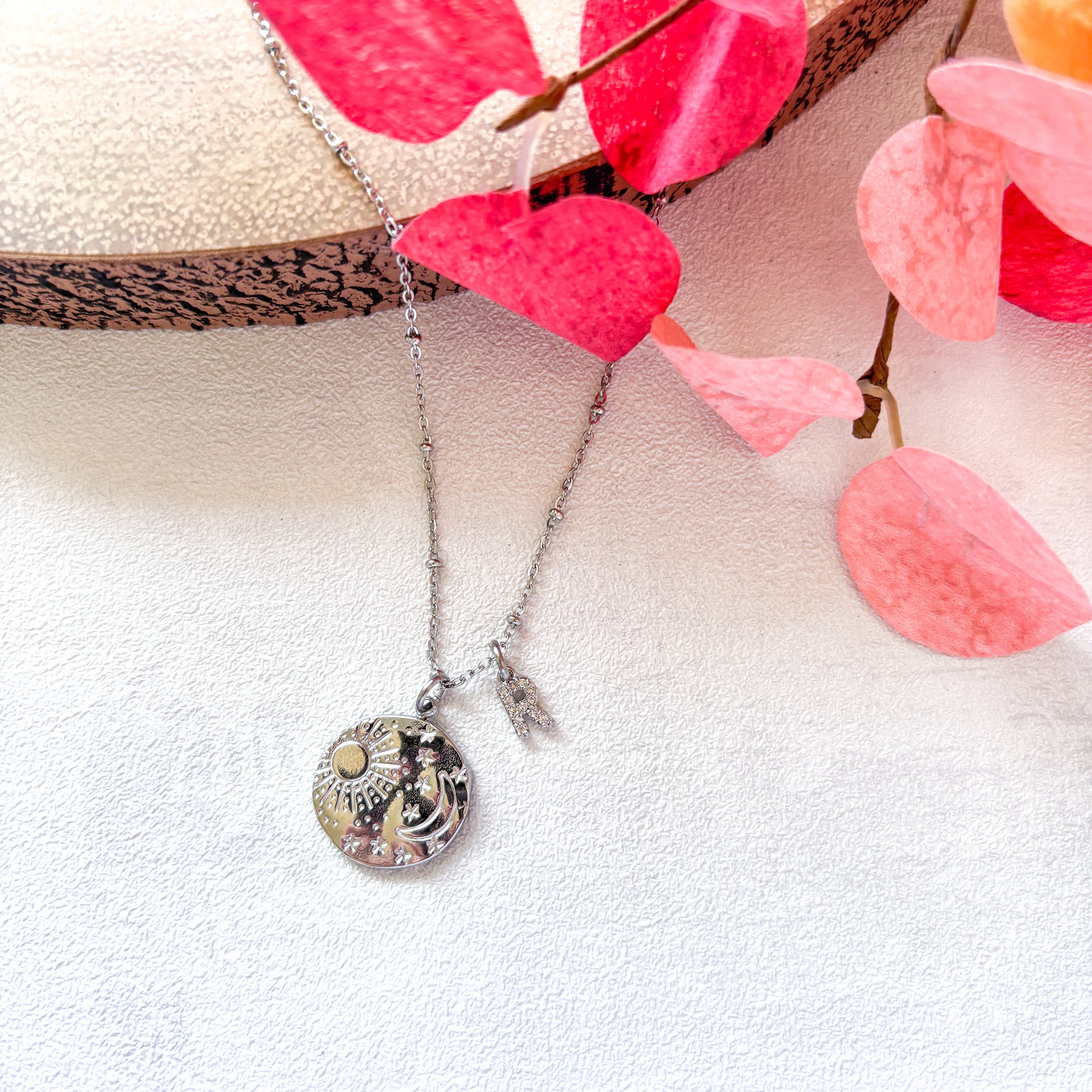 Personalised Sun Moon & Star Necklace – Celestial Jewellery