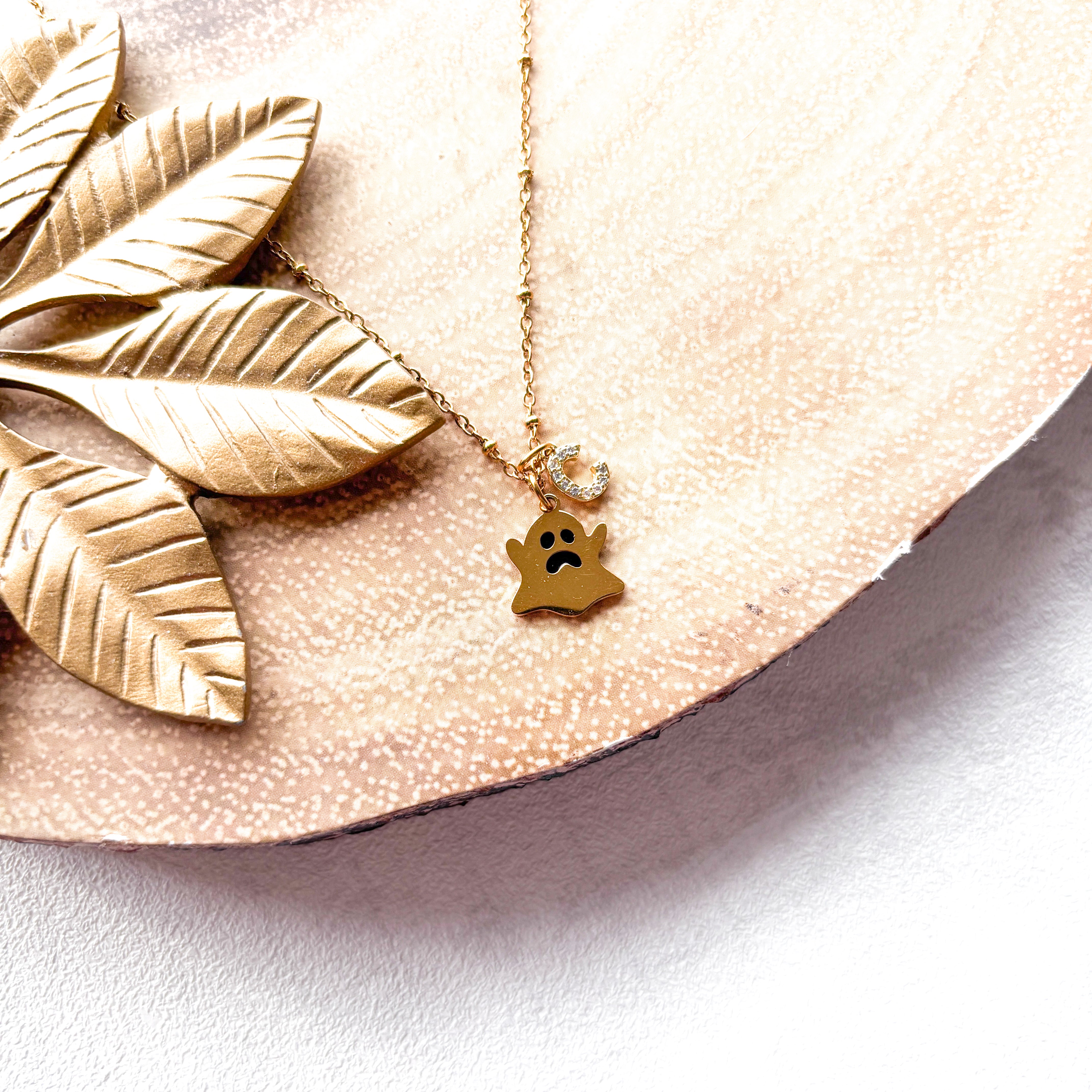 Personalised Ghost Necklace – Halloween Jewellery