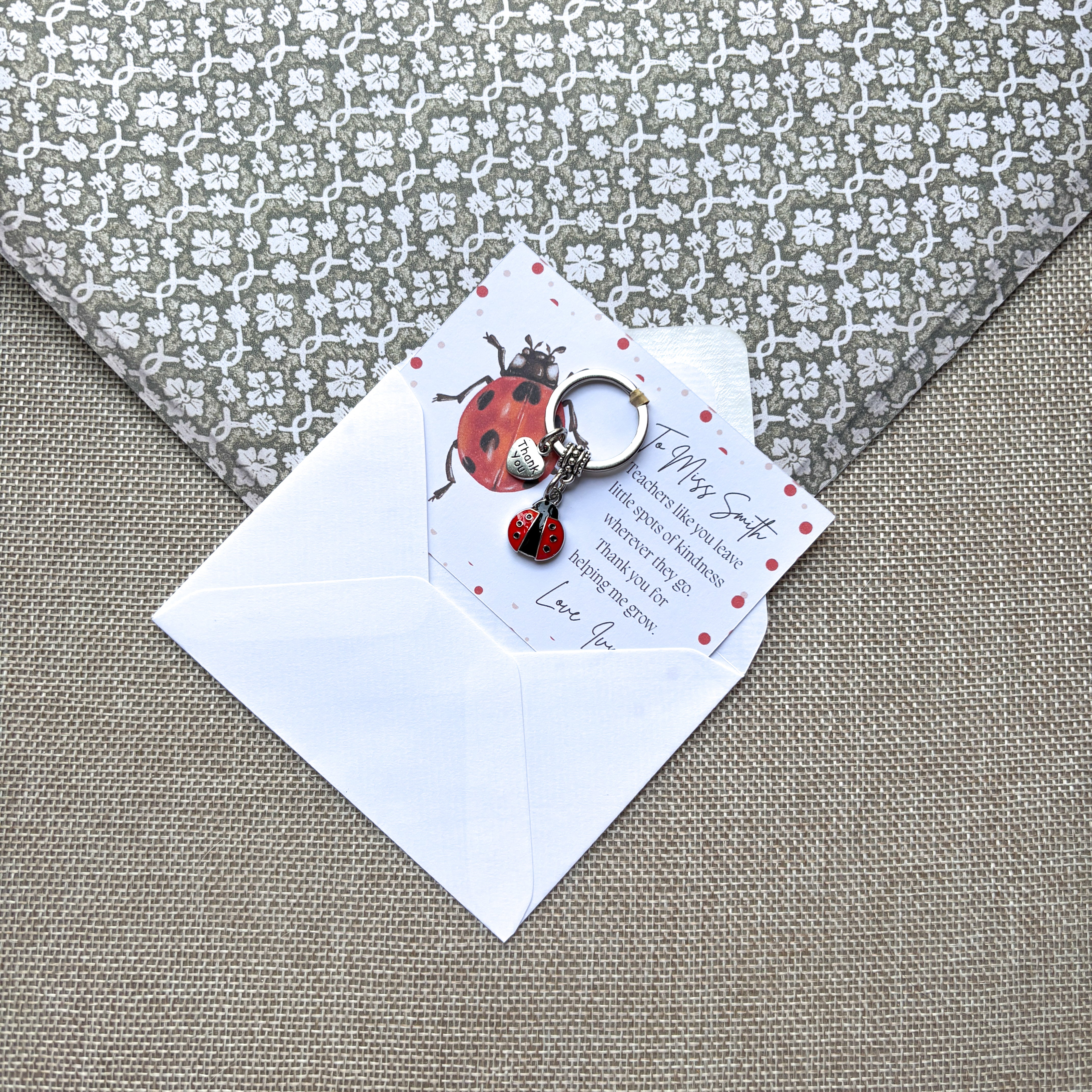 Ladybird Keychain- Personalised Teacher Gifts