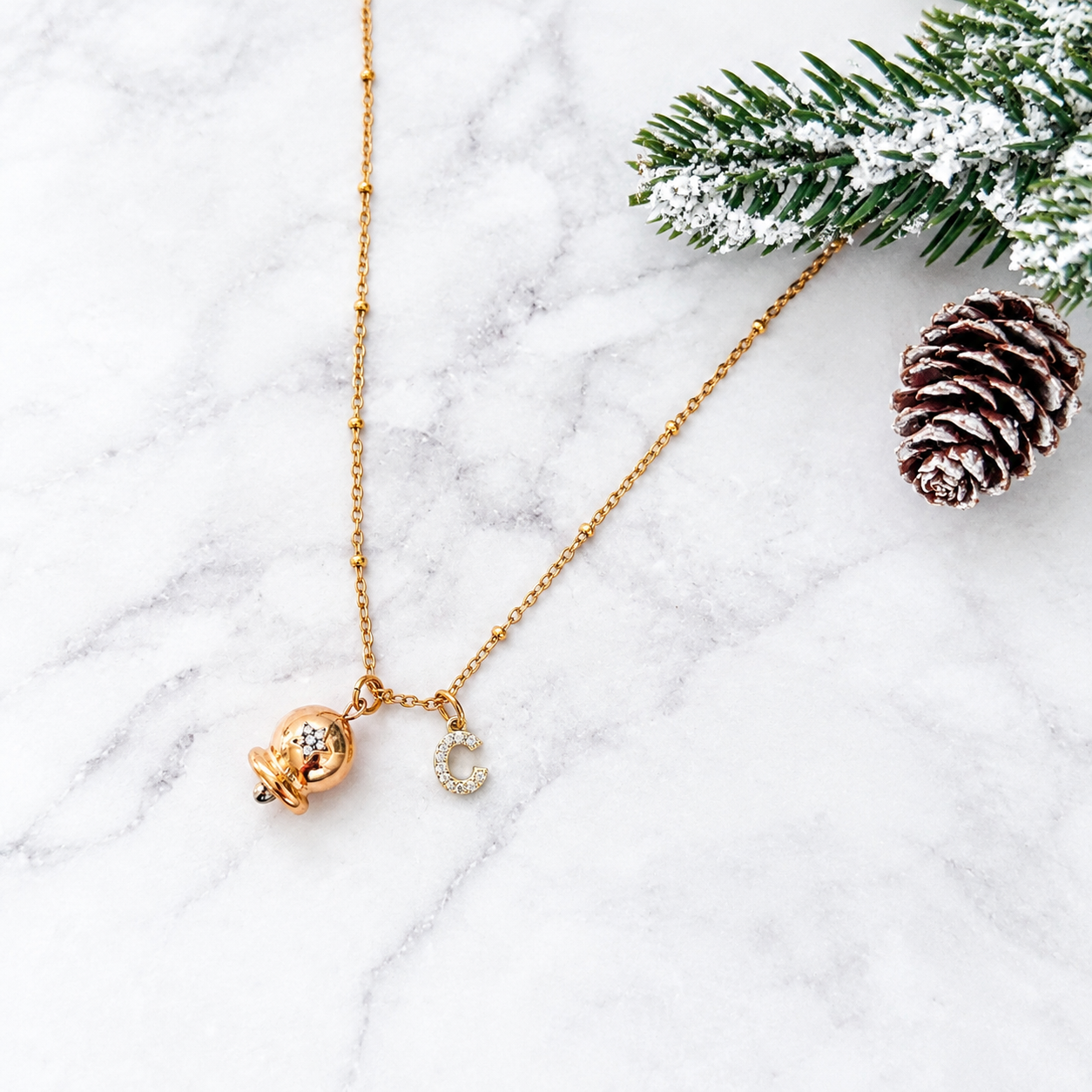 Personalised Festive Christmas Jingle Bell Necklace