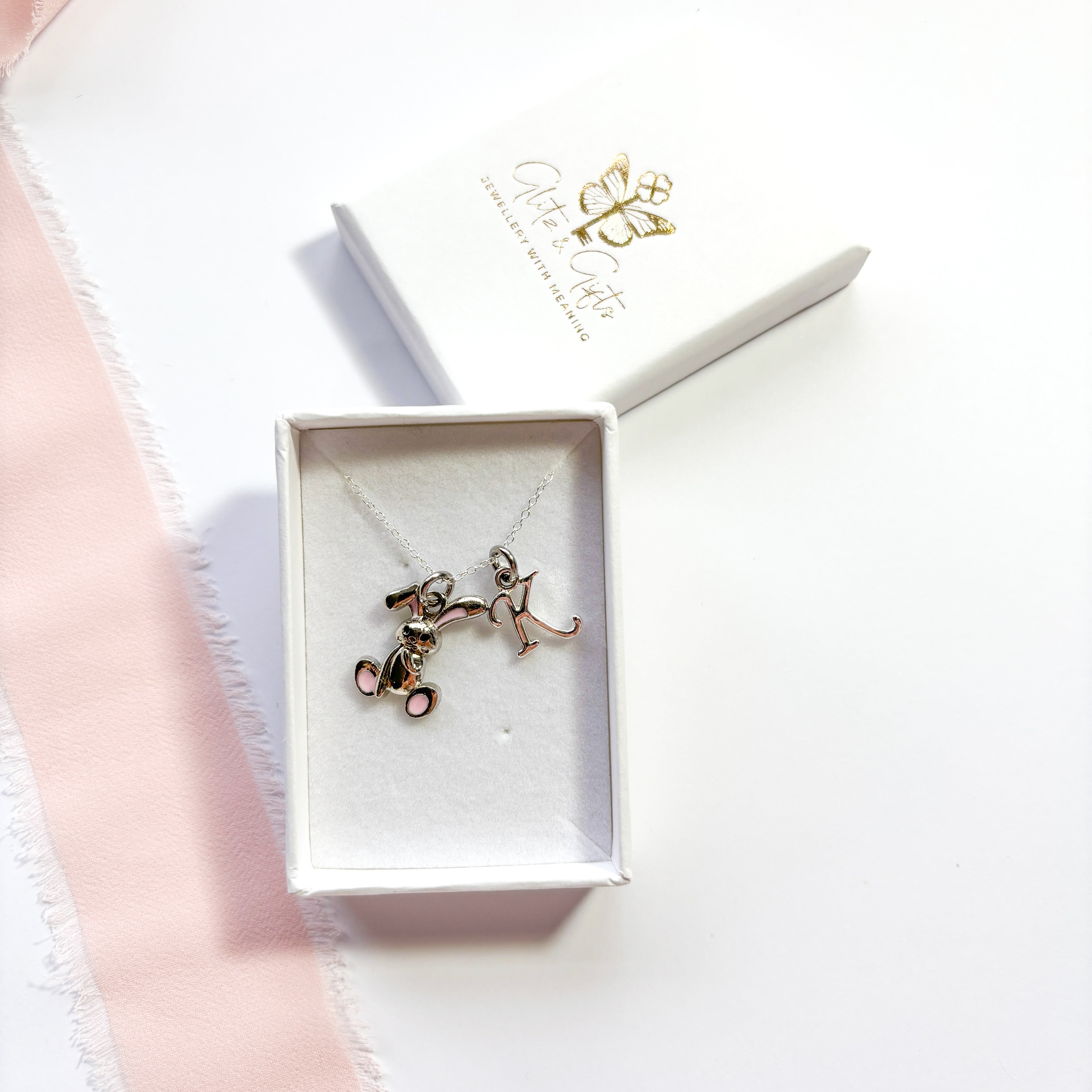 Personalised Rabbit Easter Bunny Necklace