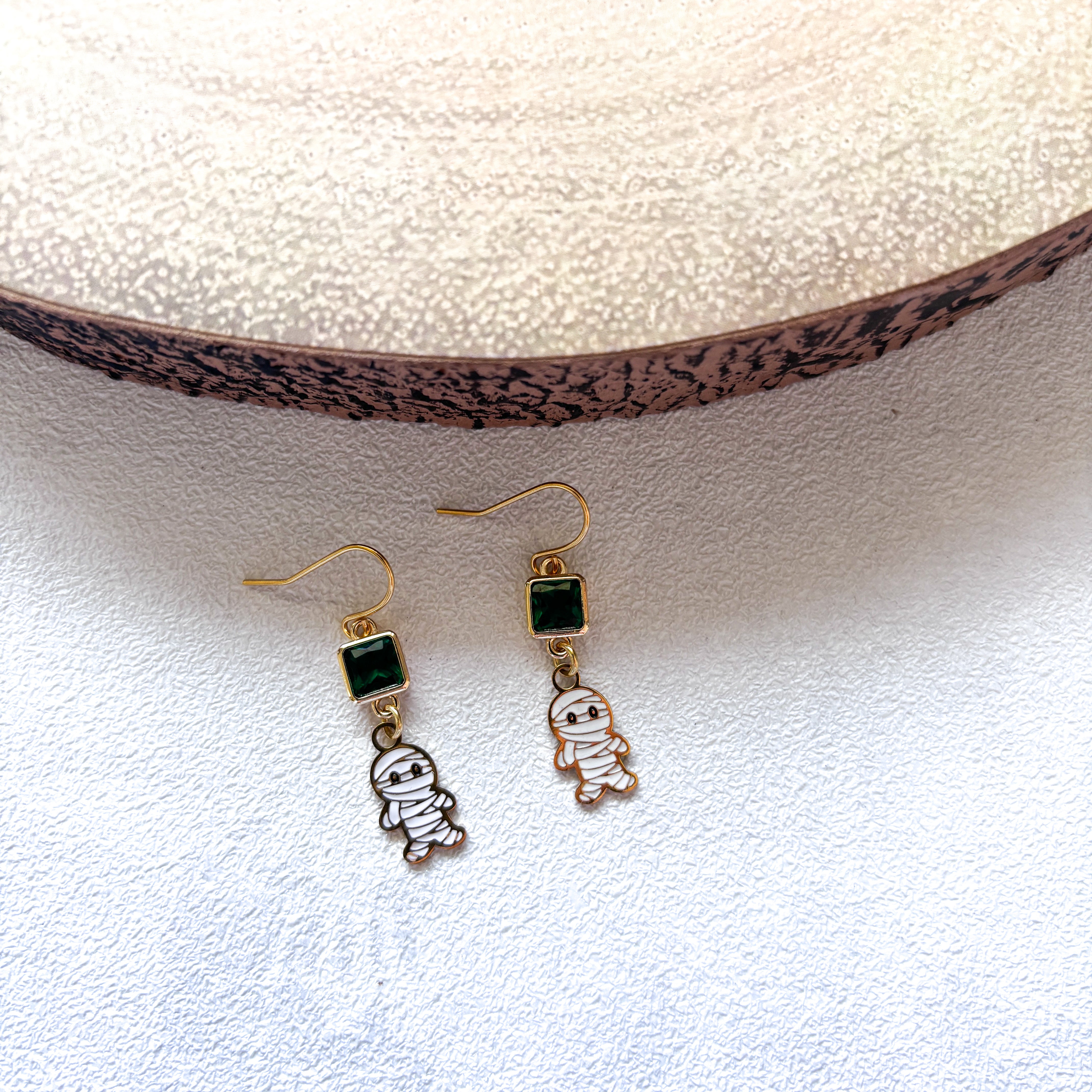 Halloween Mummy Earrings – Spooky Birthstone Jewellery
