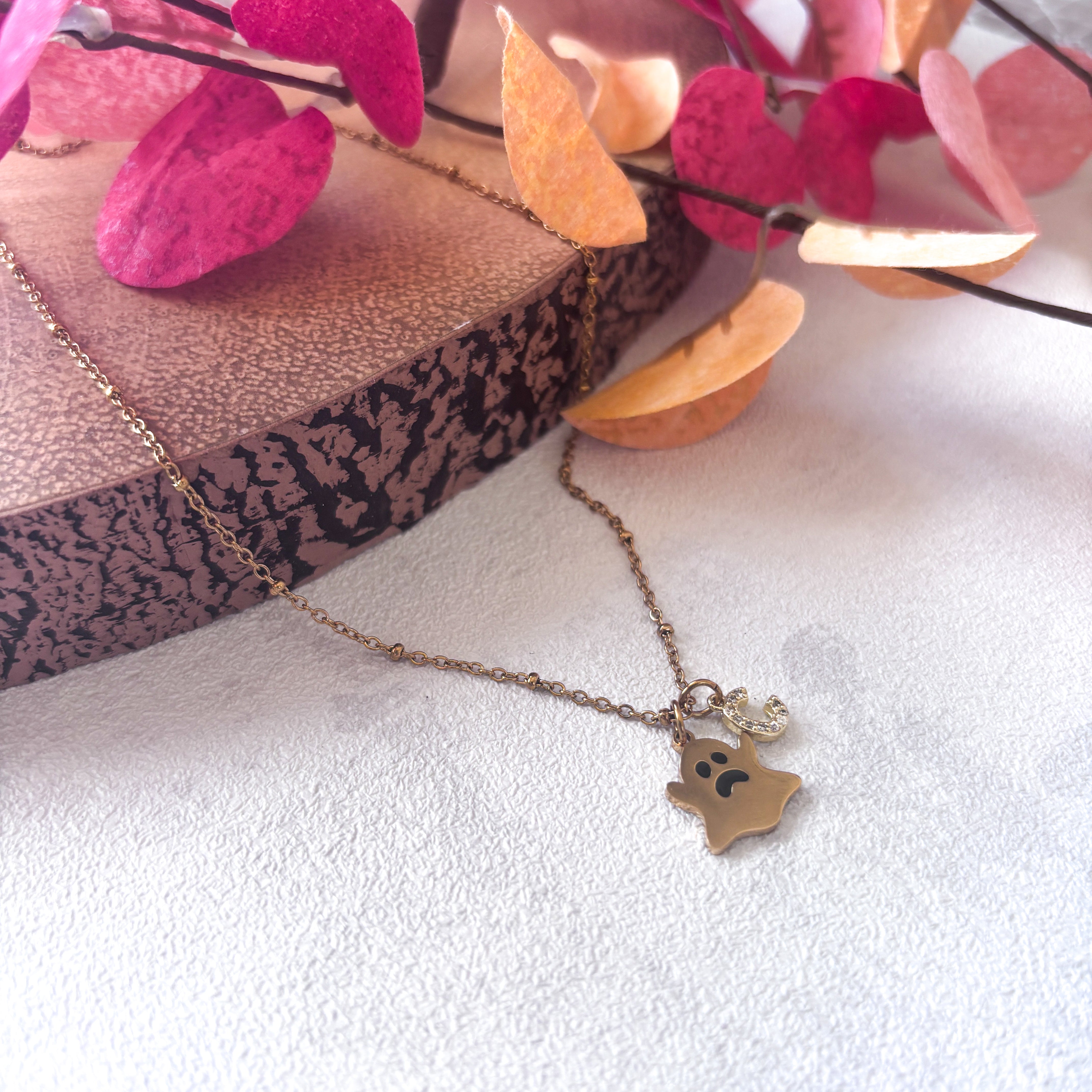 Personalised Ghost Necklace – Halloween Jewellery