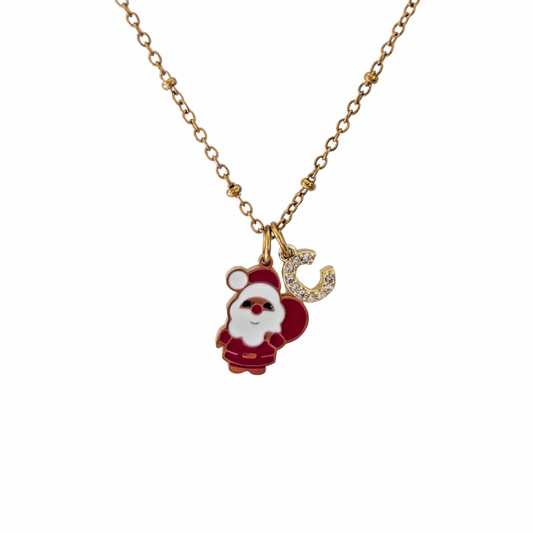 Personalised Santa Claus Christmas Necklace