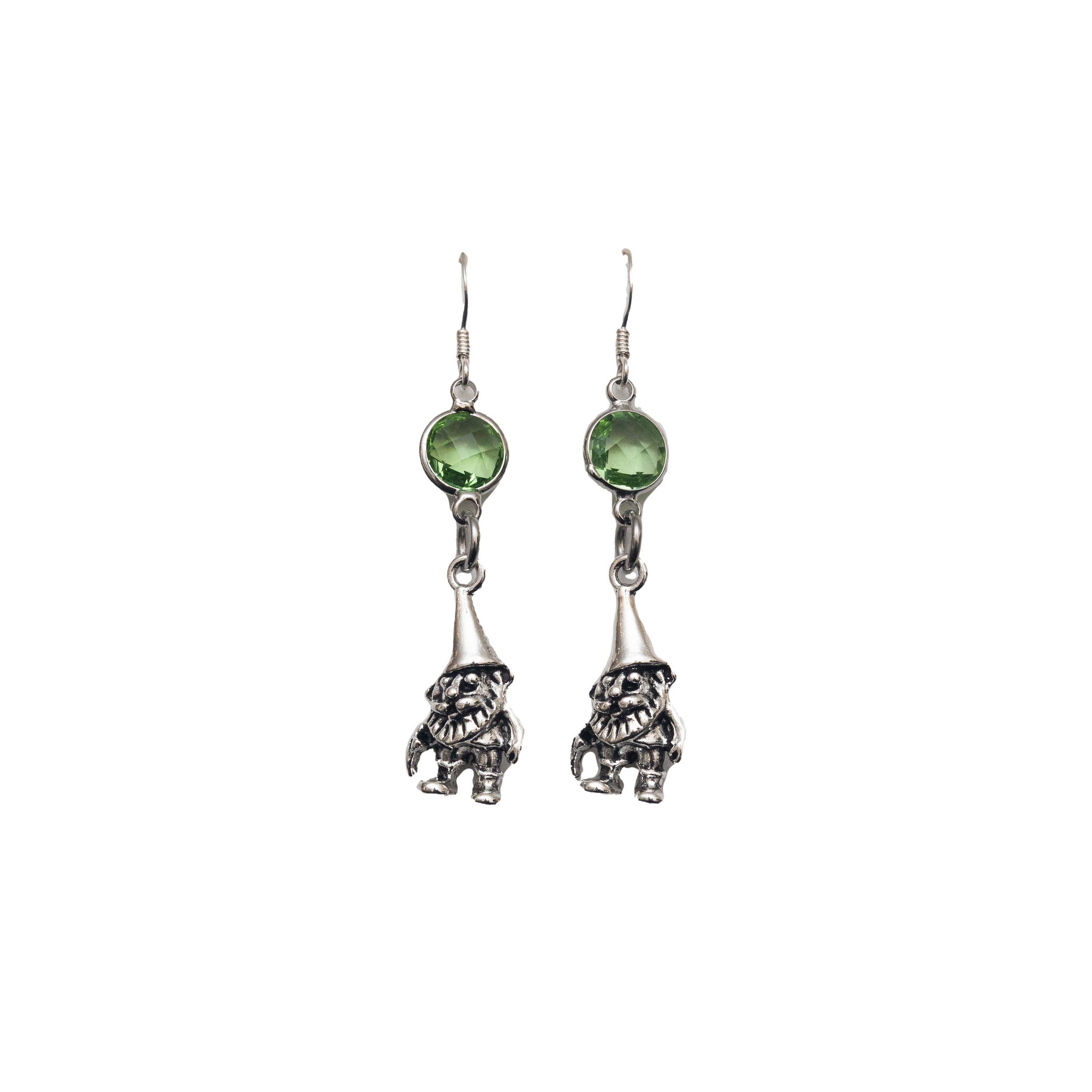 Personalised Gnome Birthstone Charm Earrings