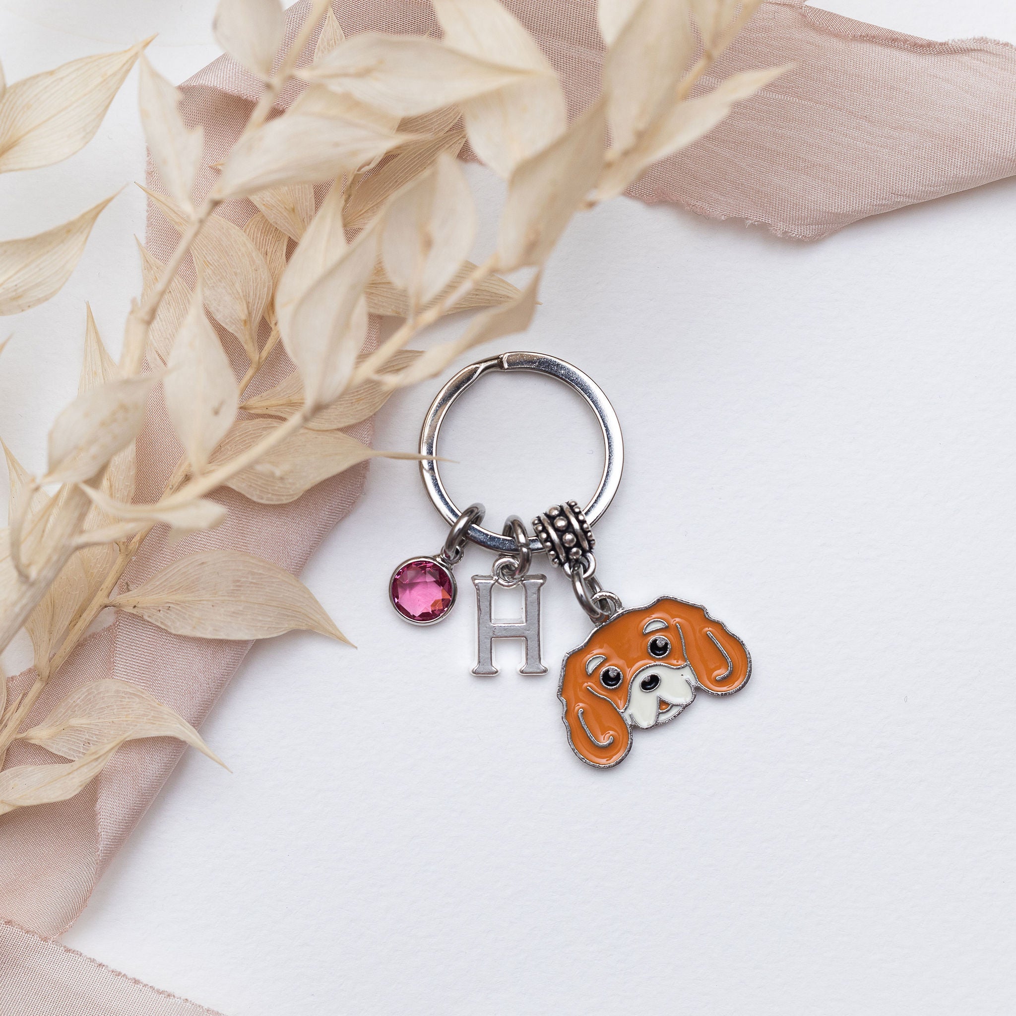 Personalised Cavalier King Charles Keyring