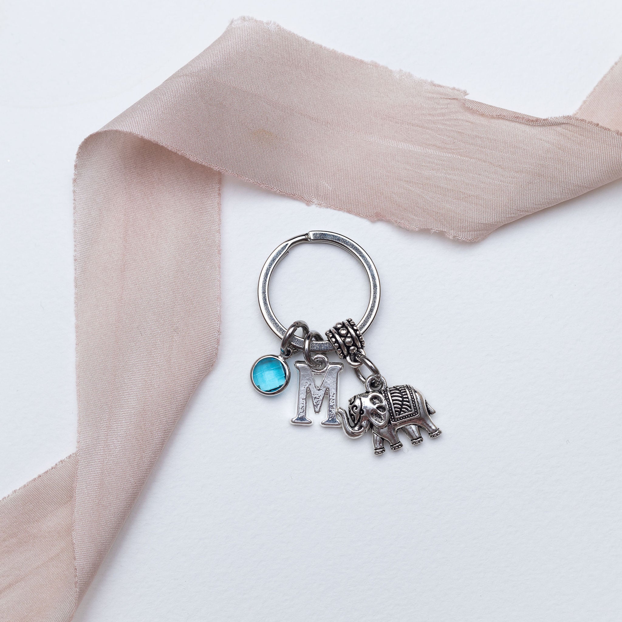 Personalised Elephant Keyring