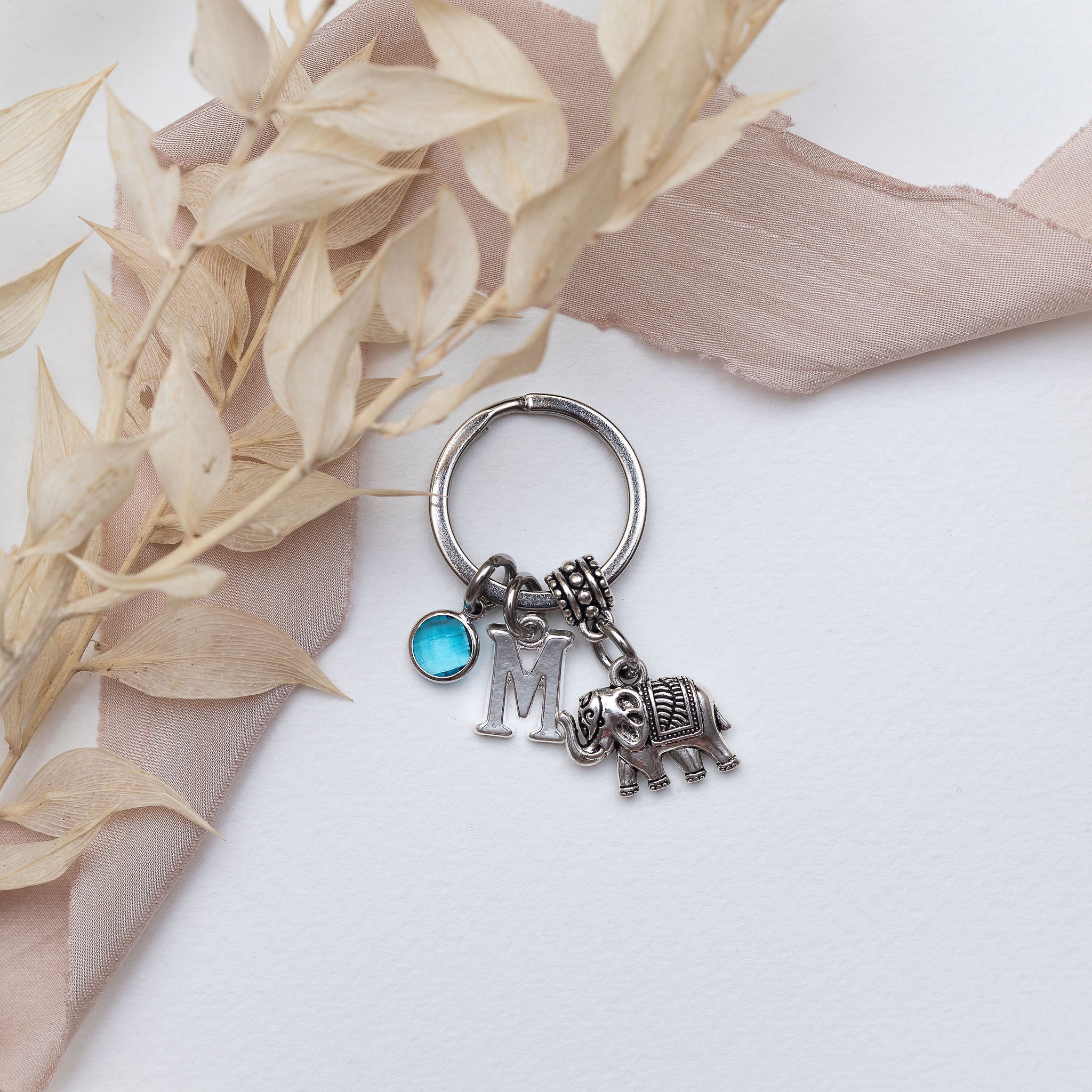 Personalised Elephant Keyring