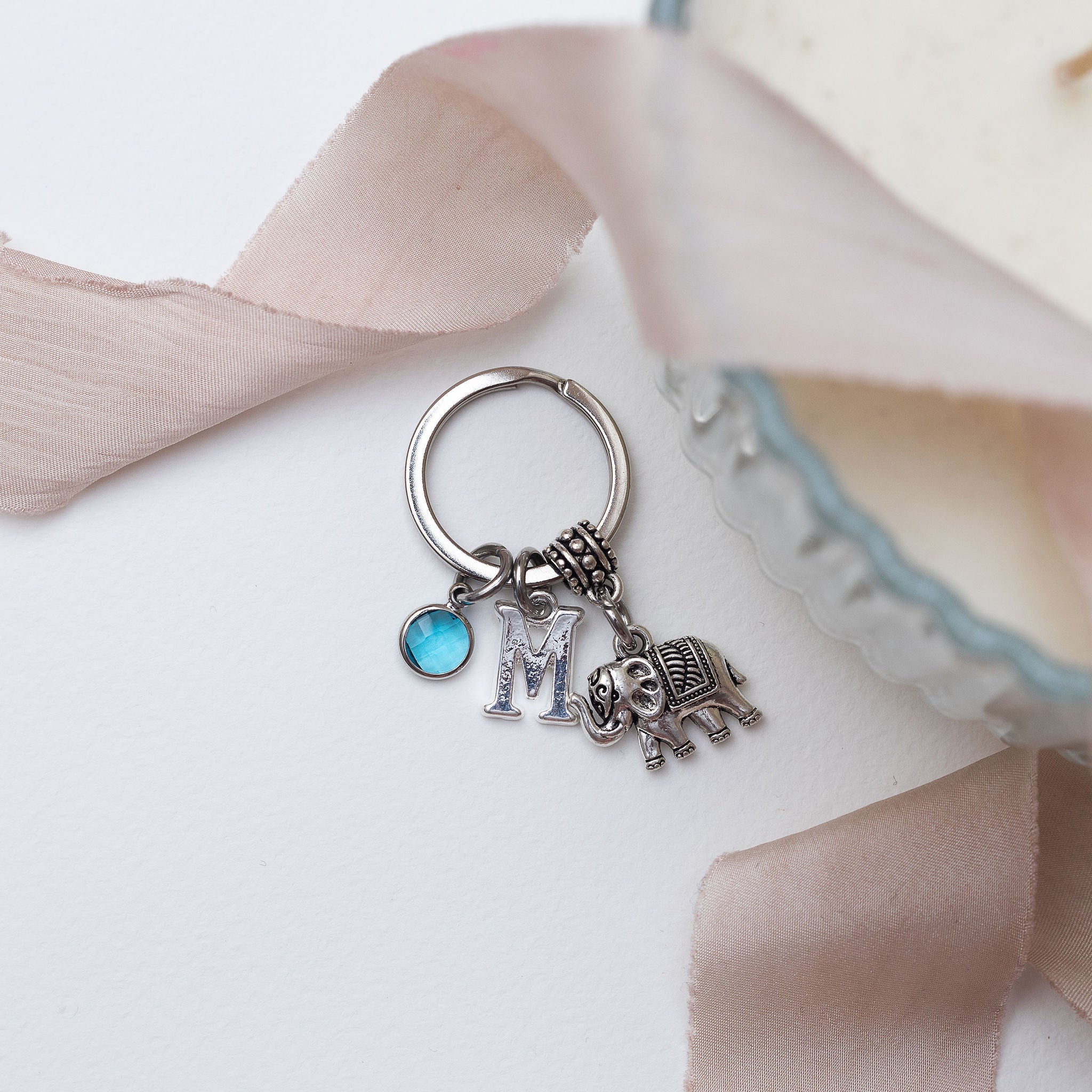 Personalised Elephant Keyring