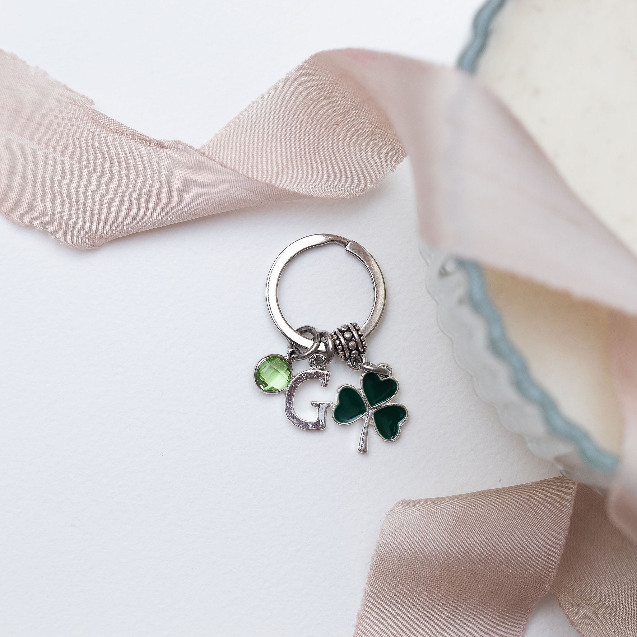Personalised Clover Keyring