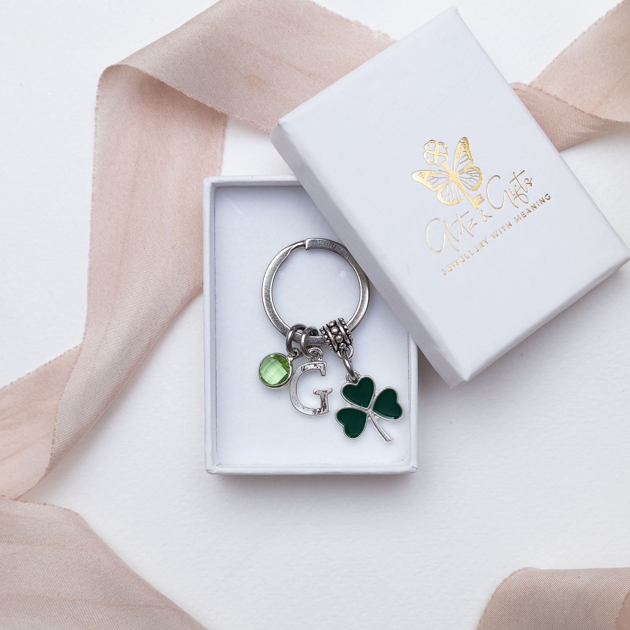 Personalised Clover Keyring