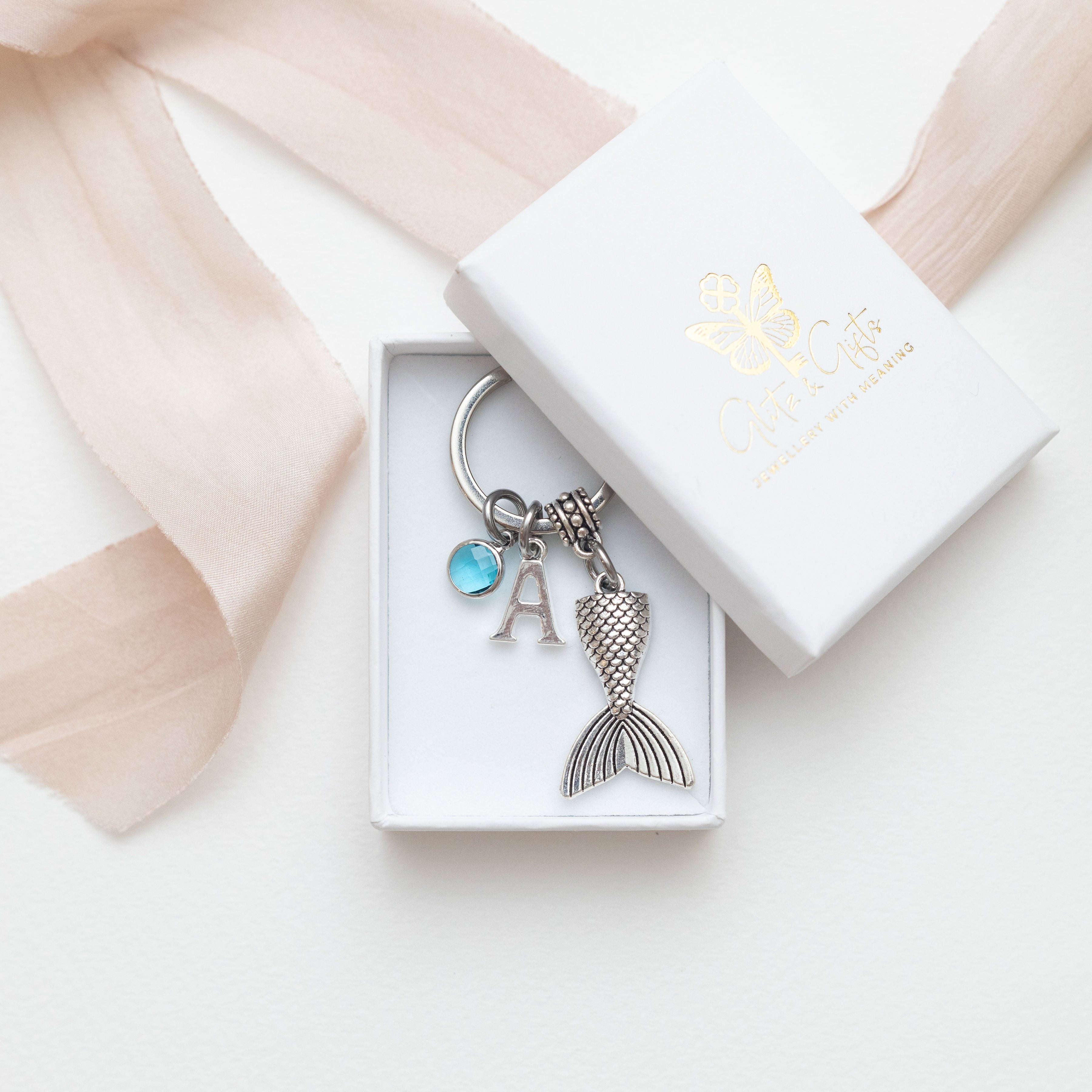 Personalised Mermaid Keyring