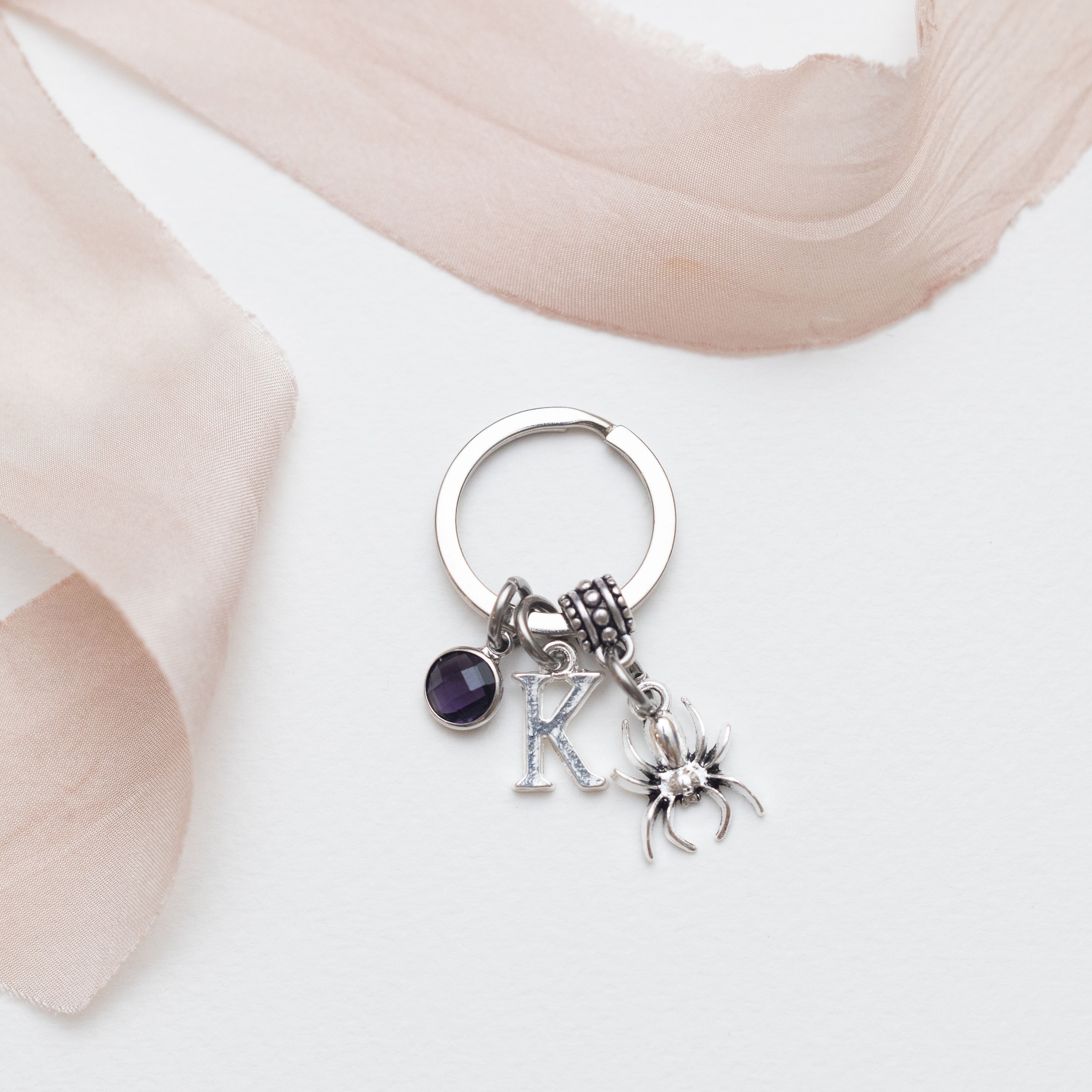 Personalised Spider Keyring