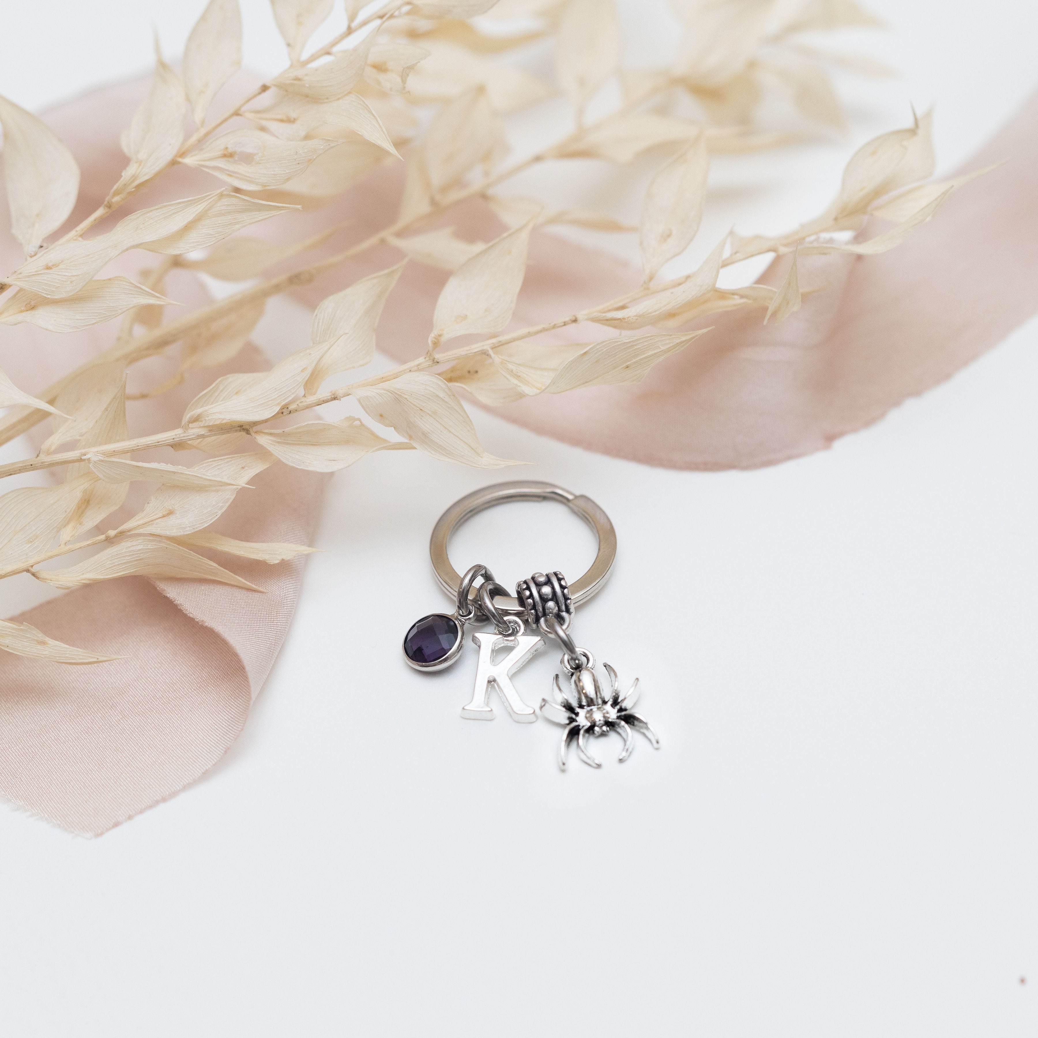 Personalised Spider Keyring