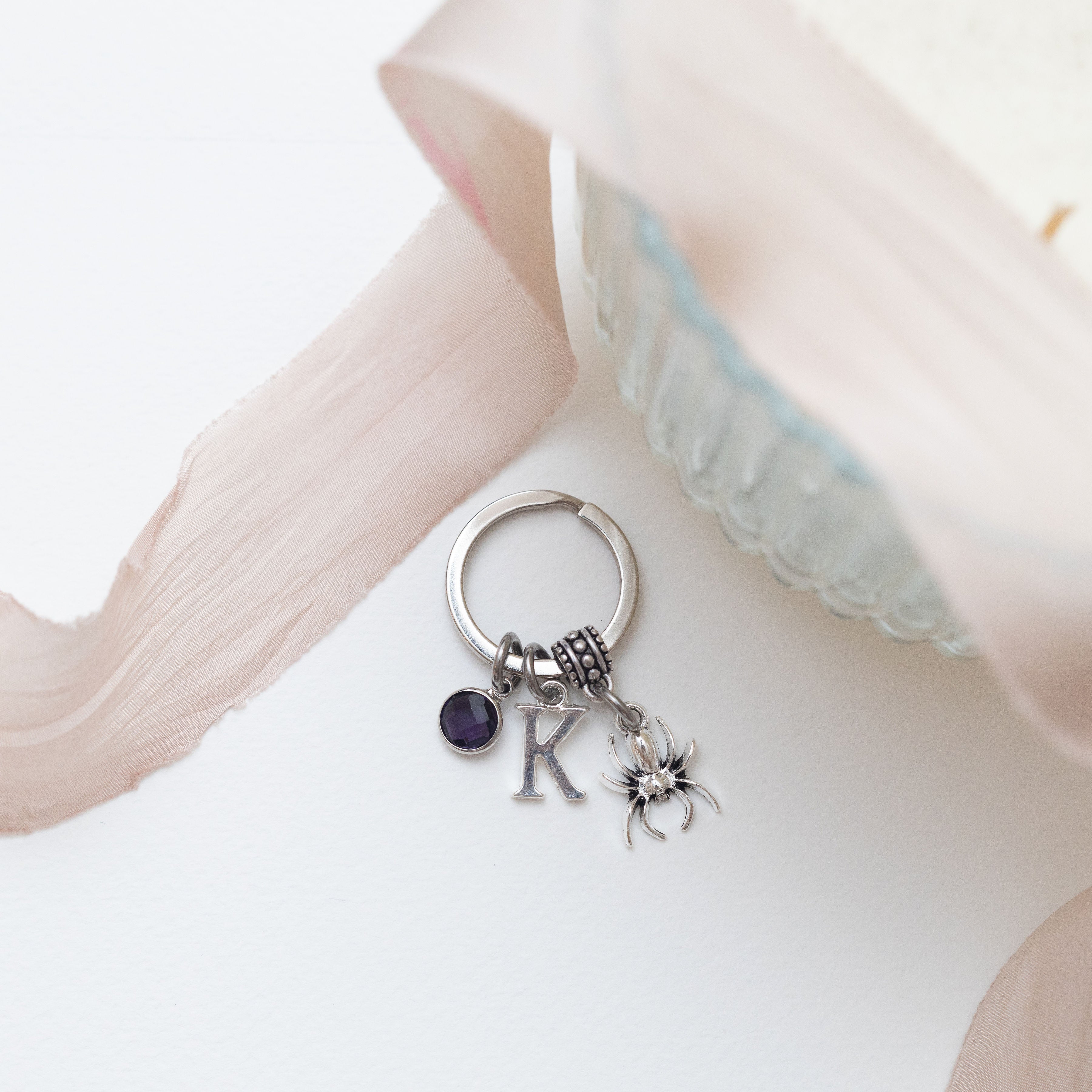 Personalised Spider Keyring