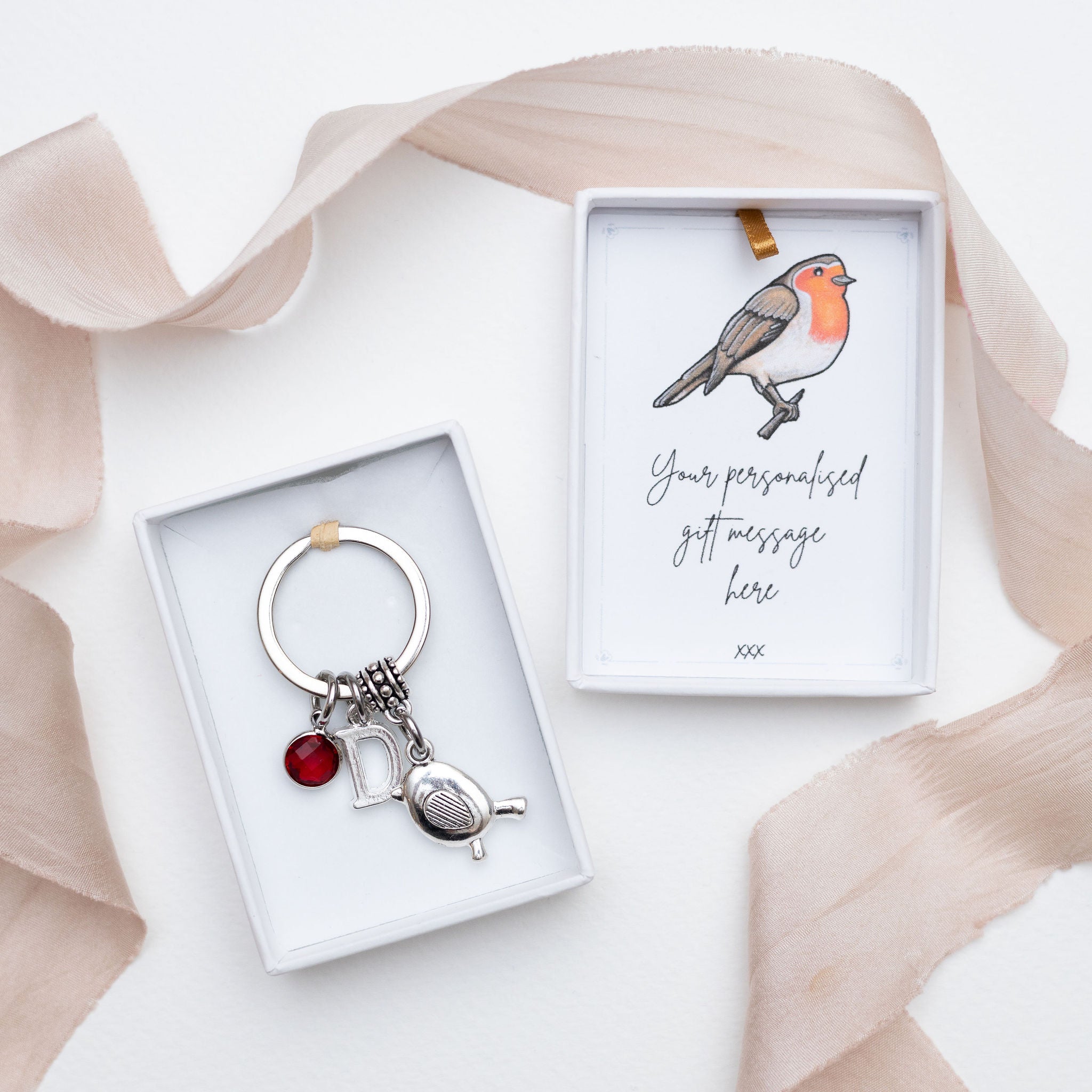 Personalised Robin Keyring