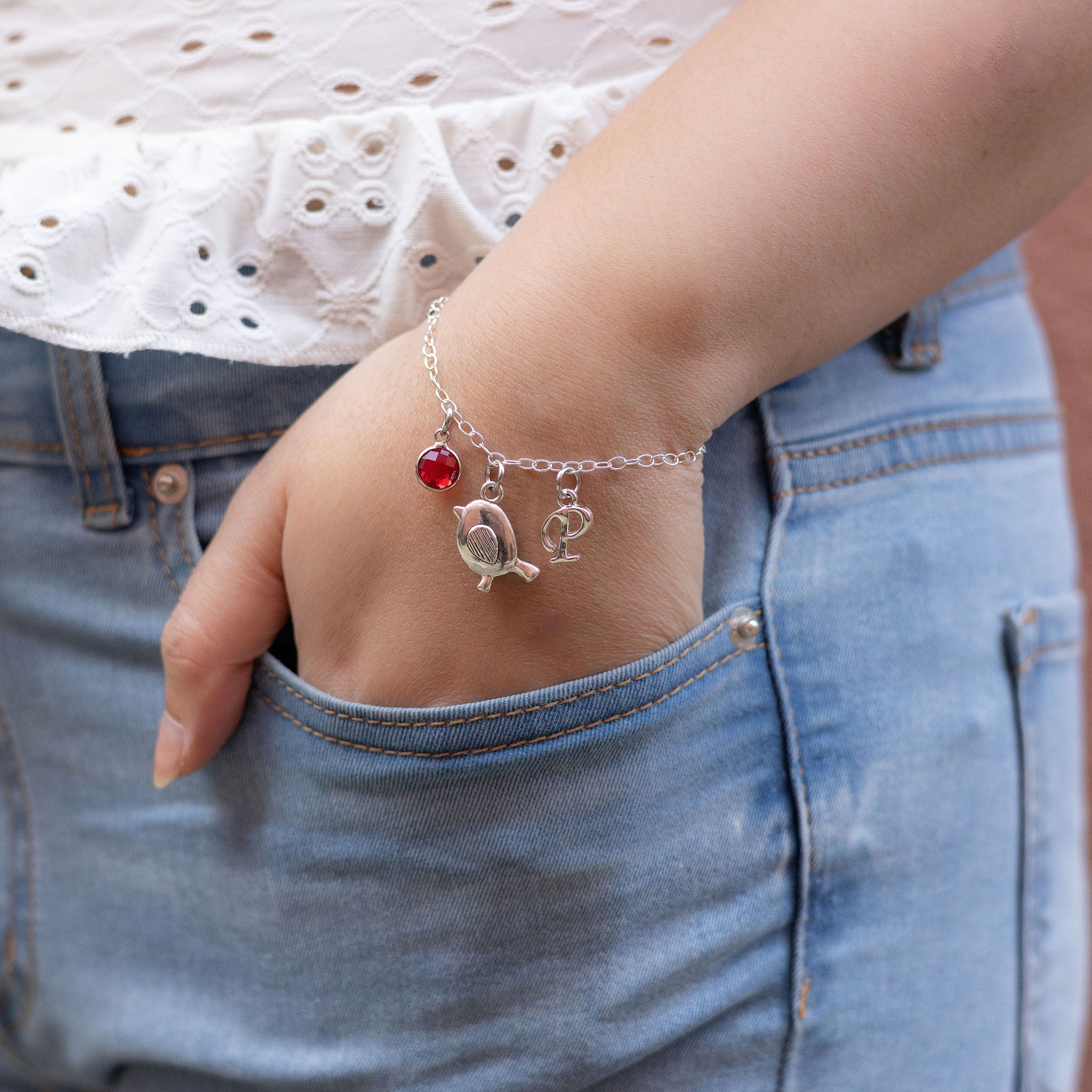 Personalised Robin Bracelet