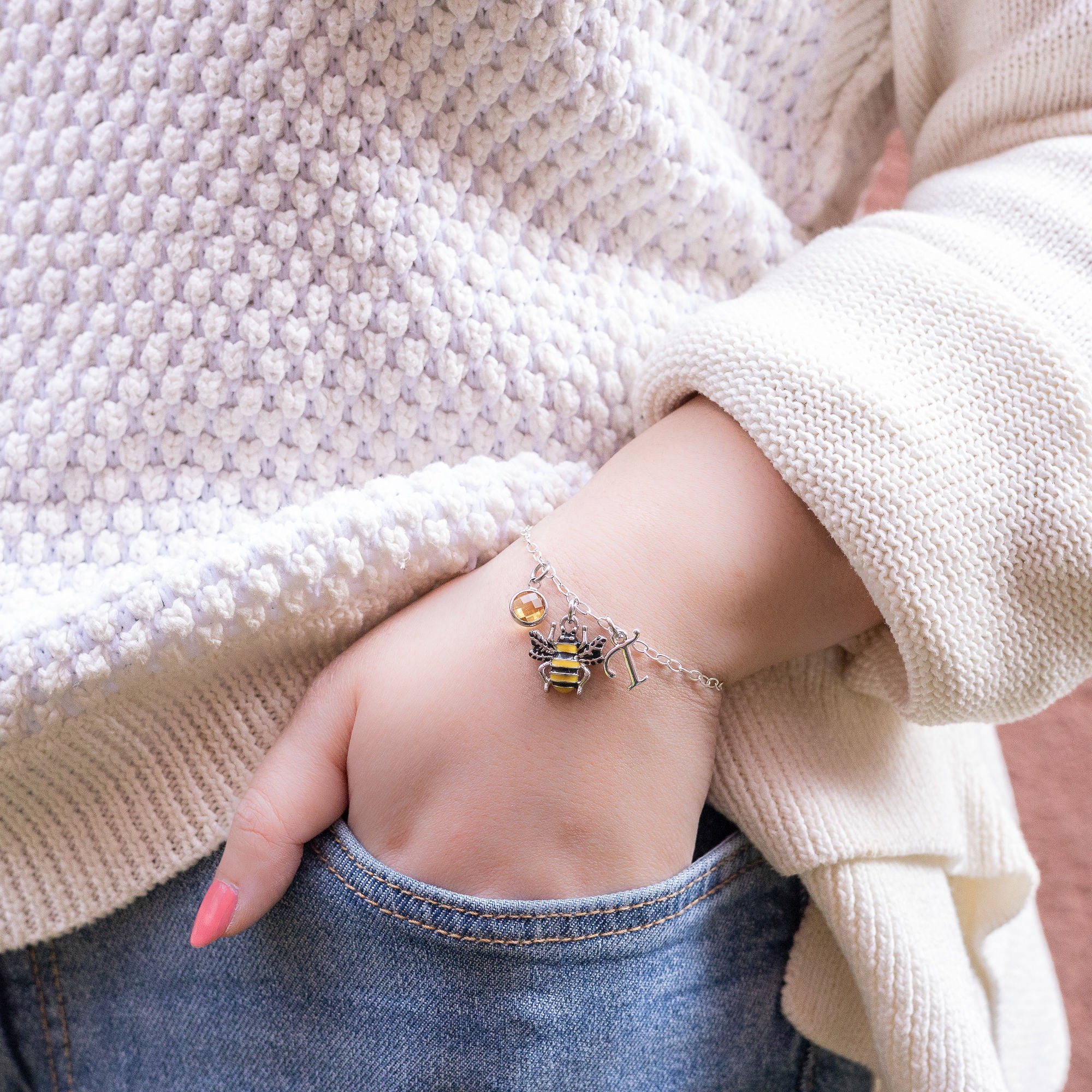 Personalised Bee Bracelet