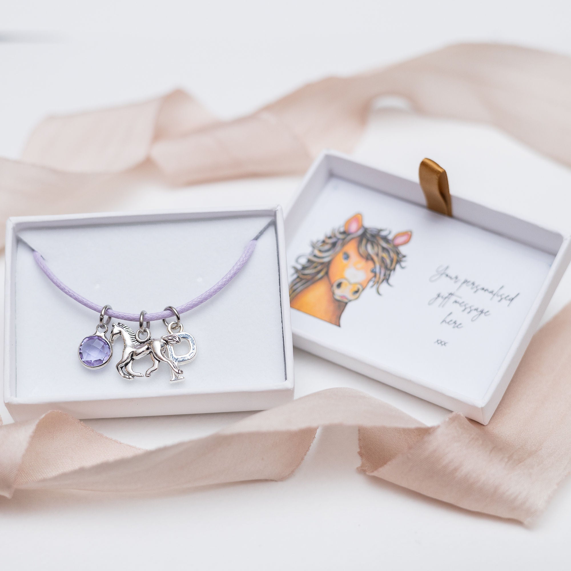 Personalised Horse Cord Bracelet