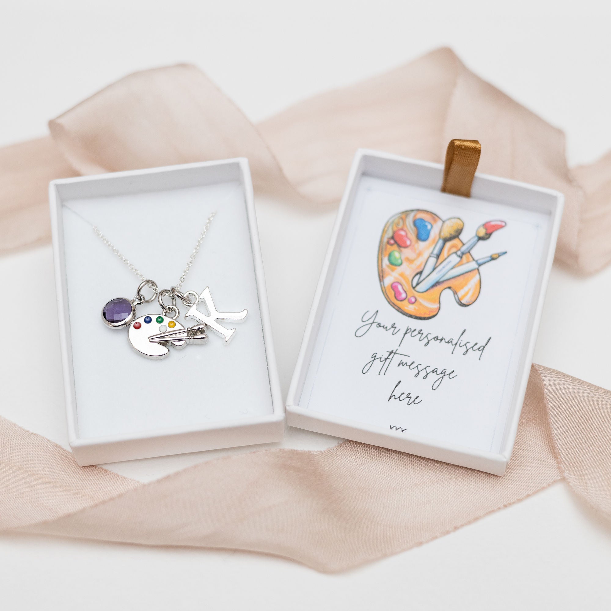 Personalised Paint Palette Necklace