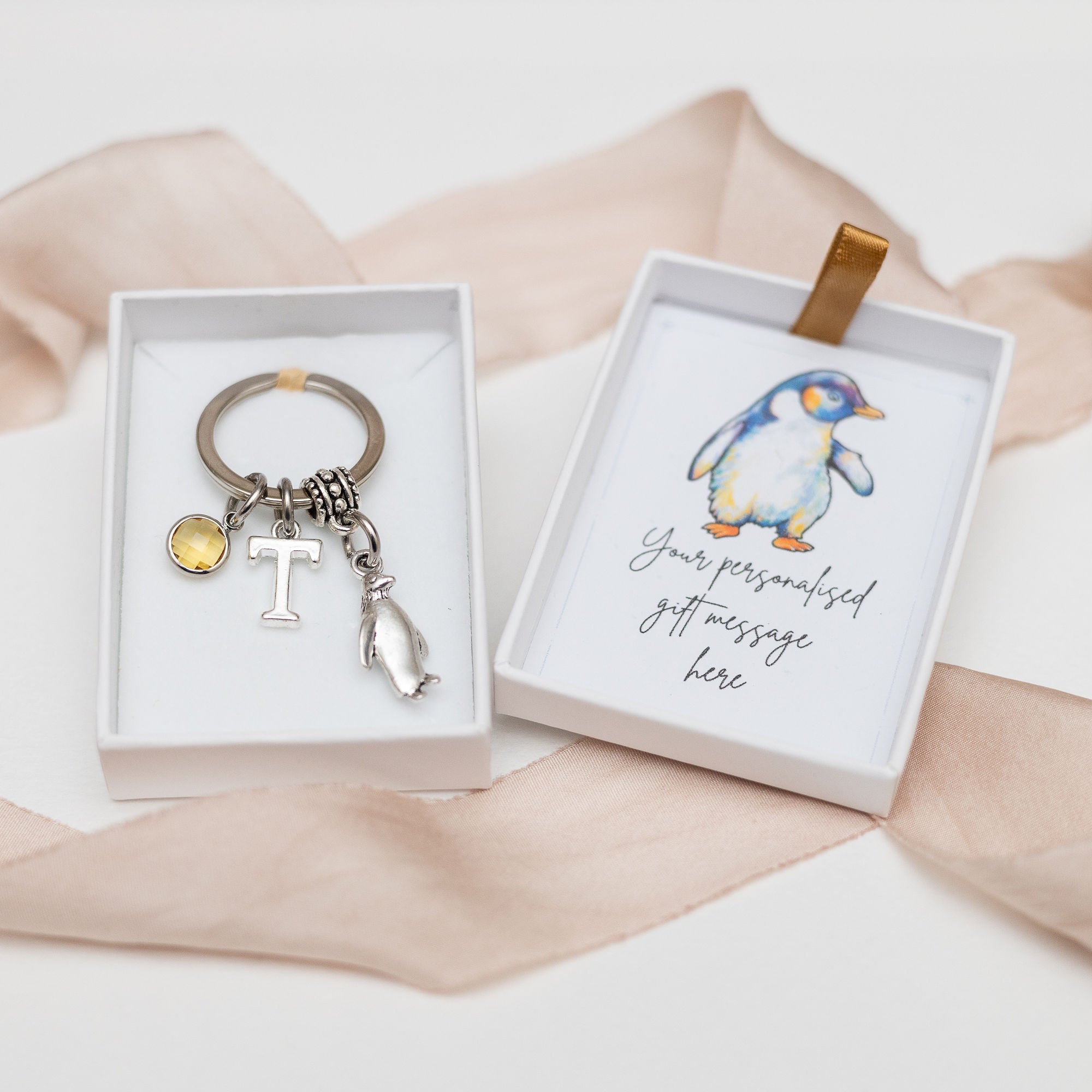 Personalised Penguin Keyring