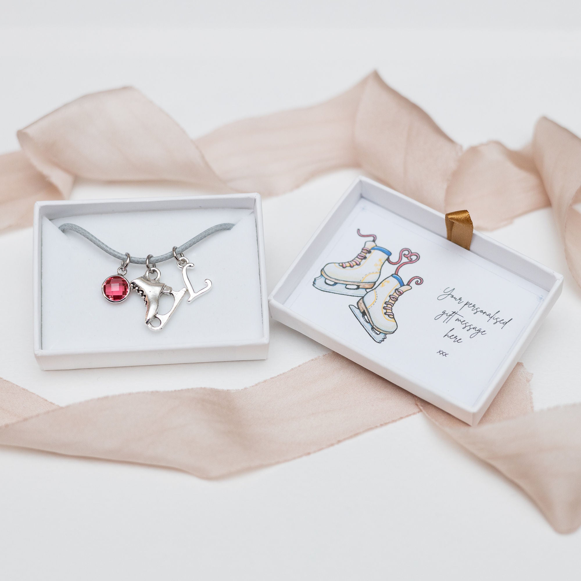 Personalised Ice Skate Cord Bracelet