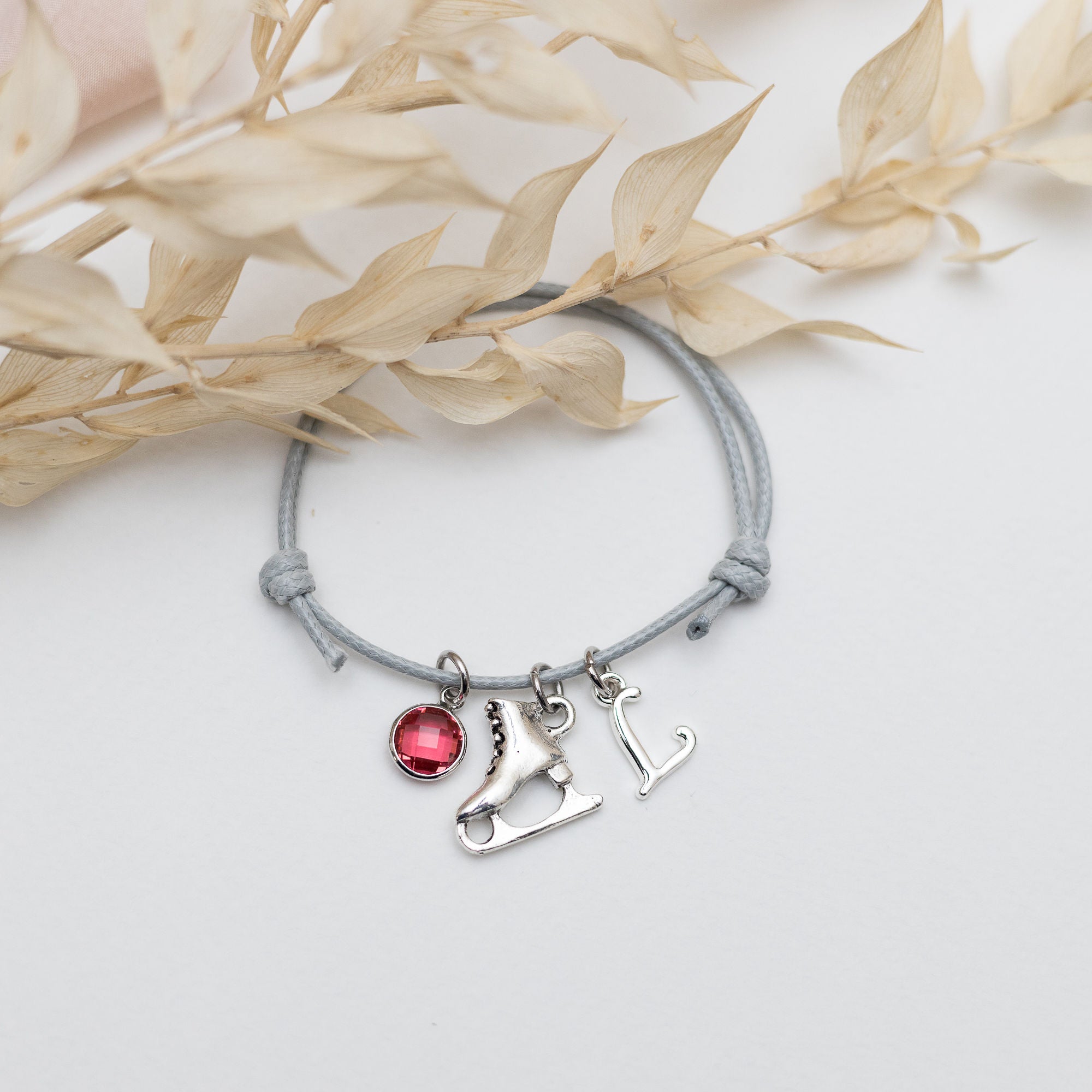 Personalised Ice Skate Cord Bracelet