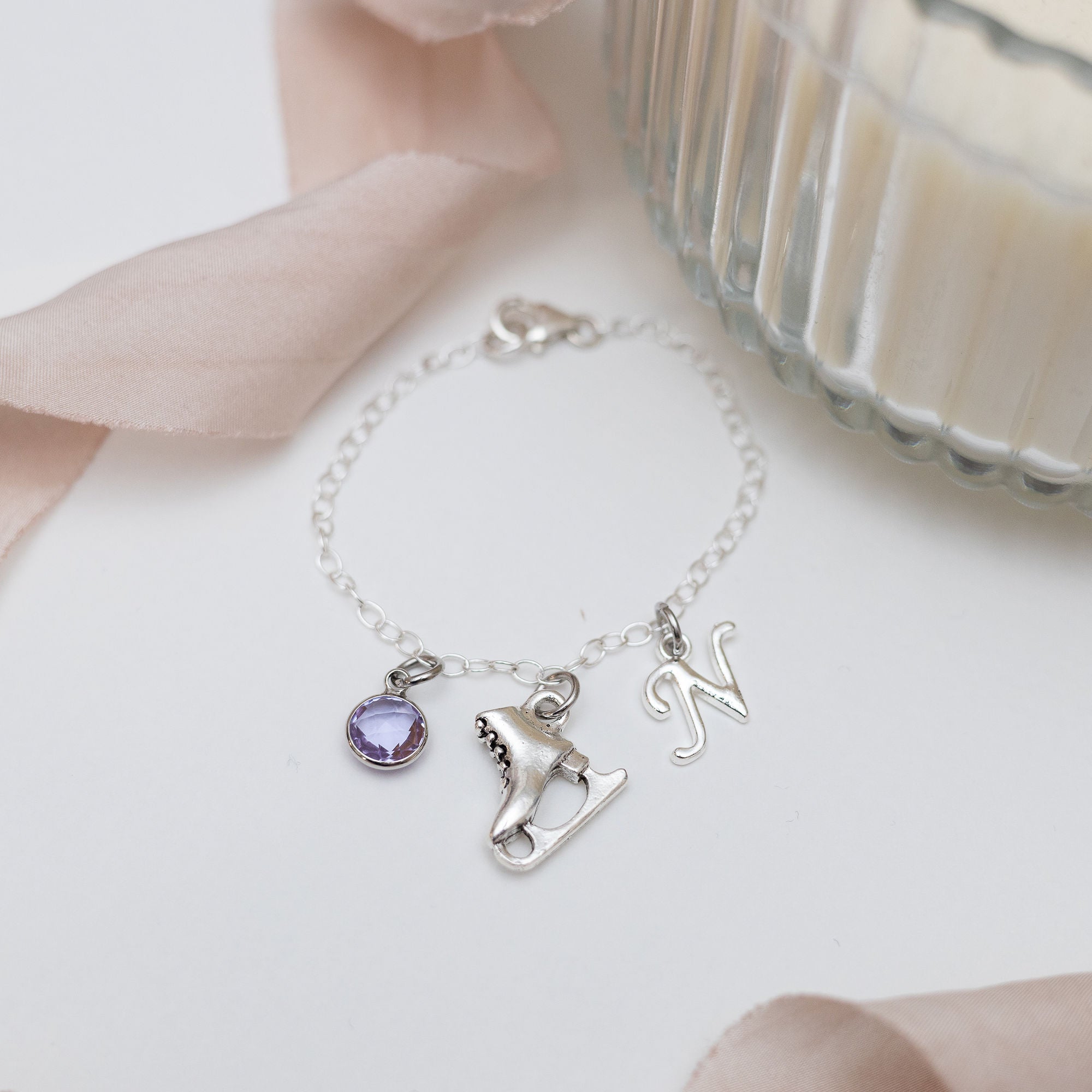 Personalised Ice Skate Bracelet