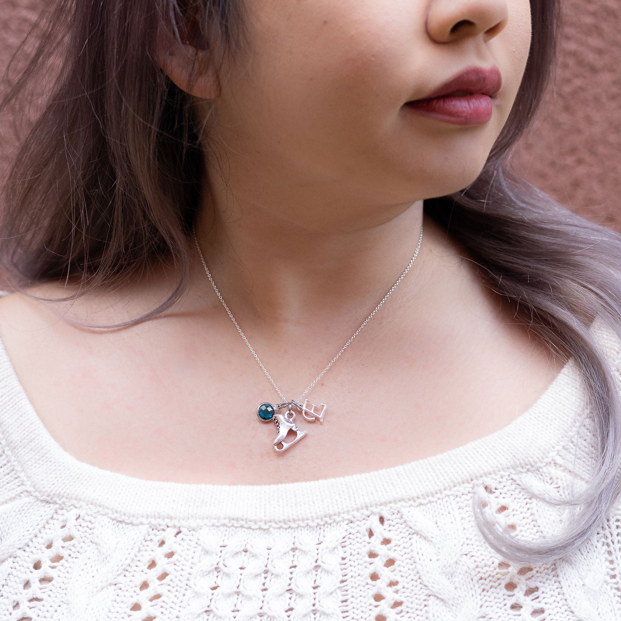 Personalised Ice Skate Necklace