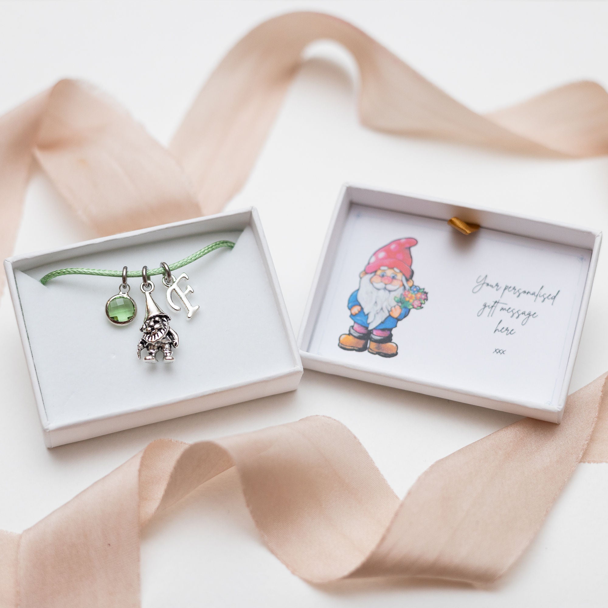 Personalised Gnome Cord Bracelet